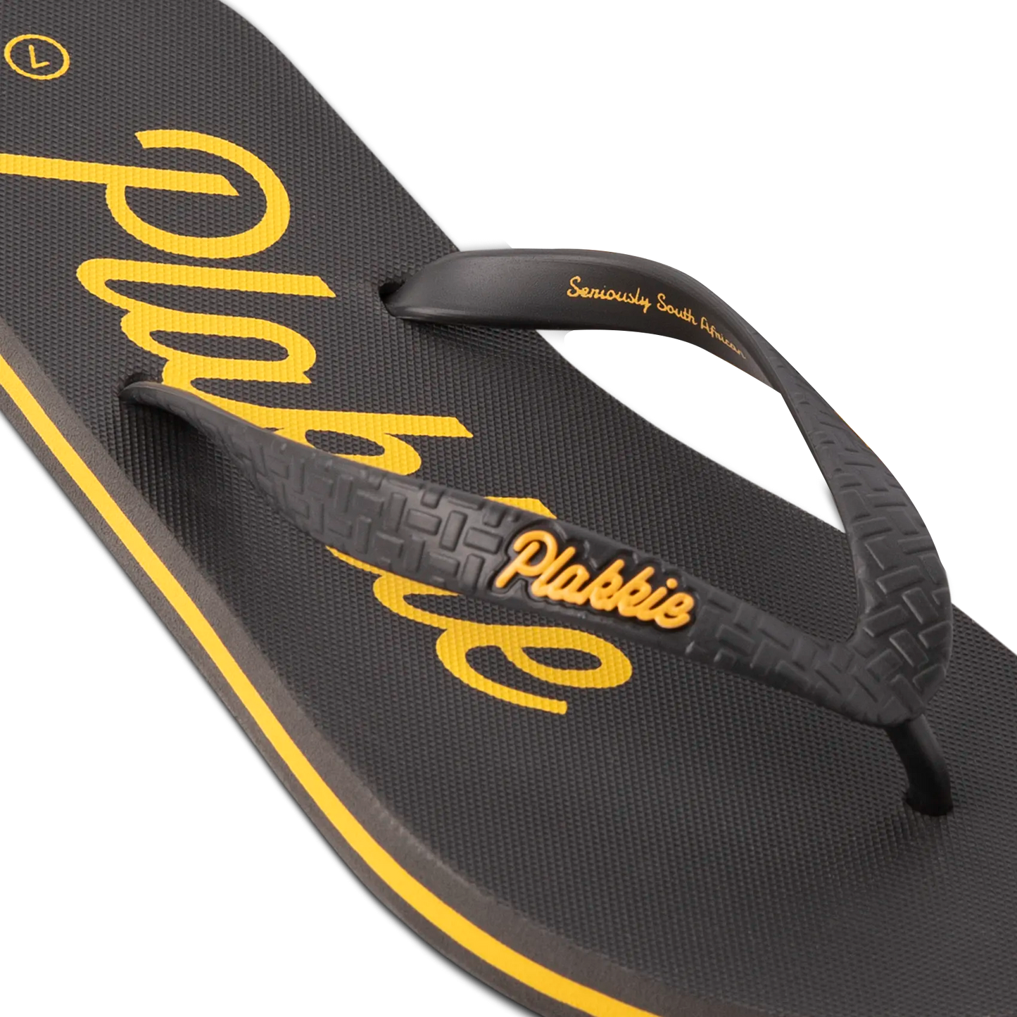 Plakkie Ushaka (Charcoal and Yellow)