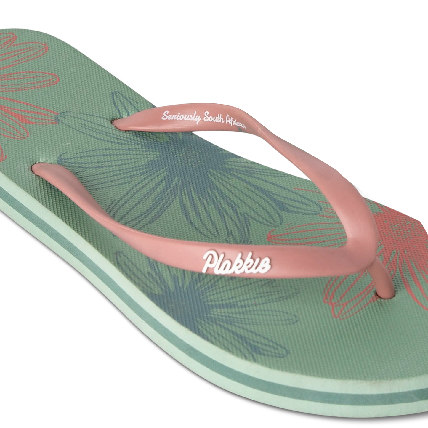 Plakkie Women's Victoria (Green and Dusty Pink)